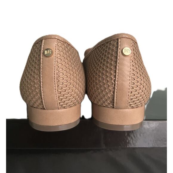 NIB JONES NEW YORK Qenall Pointy Toe Natural Raffia Pebble Loafers Size 8M - Picture 6 of 9